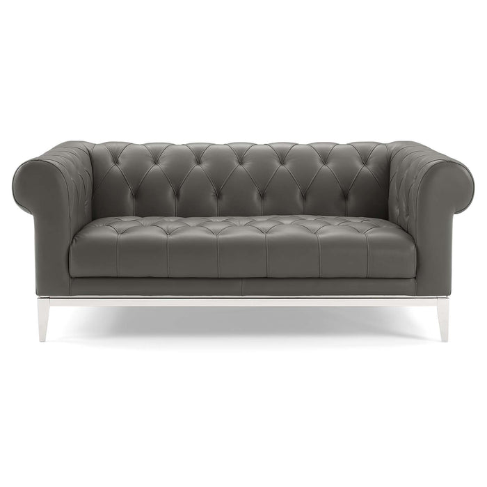 Modway Idyll Tufted Button Upholstered Leather Loveseat