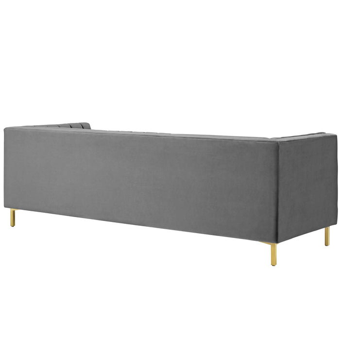 Modway Ingenuity Channel Tufted Retro Modern Velvet Sofa