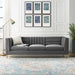 Modway Ingenuity Channel Tufted Retro Modern Velvet Sofa