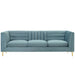 Modway Ingenuity Channel Tufted Retro Modern Velvet Sofa