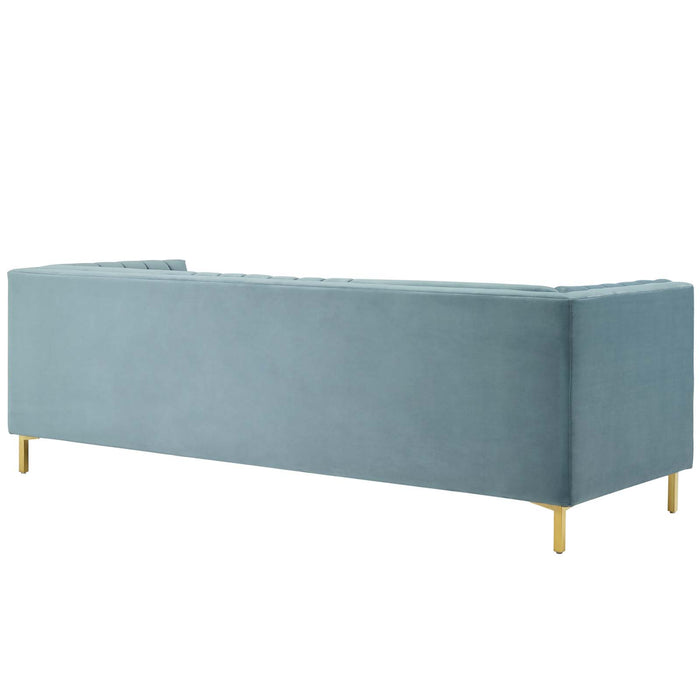 Modway Ingenuity Channel Tufted Retro Modern Velvet Sofa