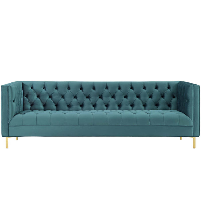 Modway Delight Tufted Button Performance Velvet Sofa