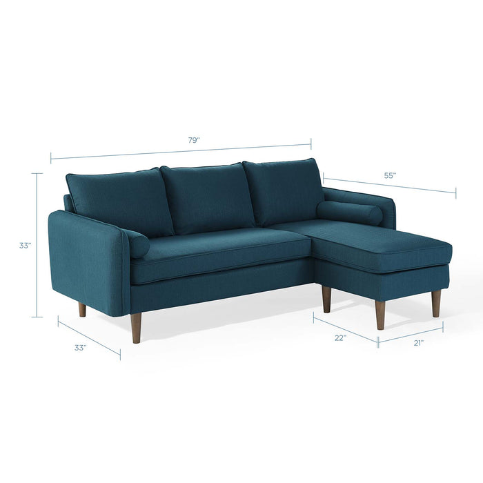 Modway Revive Upholstered Fabric Modern Sectional Sofa