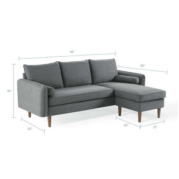 Modway Revive Upholstered Fabric Modern Sectional Sofa