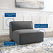 Modway Restore Upholstered Fabric Sectional Sofa Armless Chair