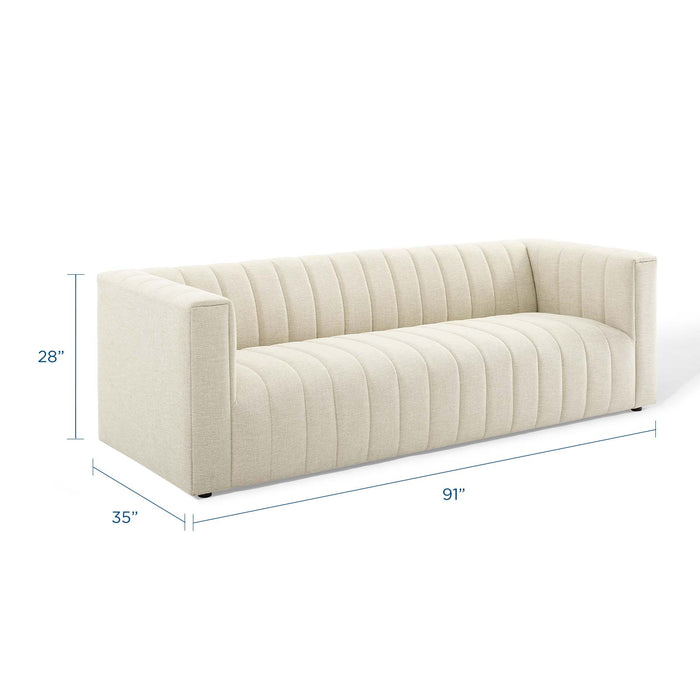 Modway Reflection Channel Tufted Upholstered Fabric Sofa