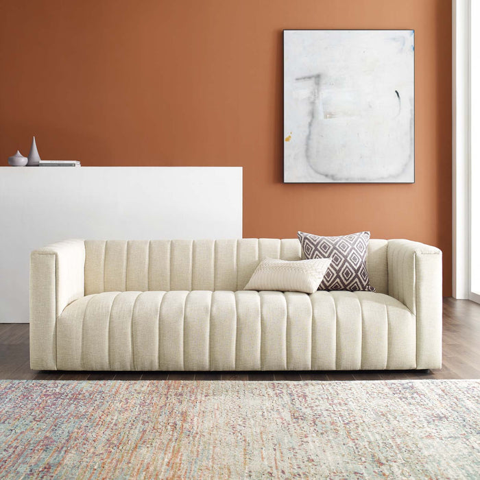 Modway Reflection Channel Tufted Upholstered Fabric Sofa