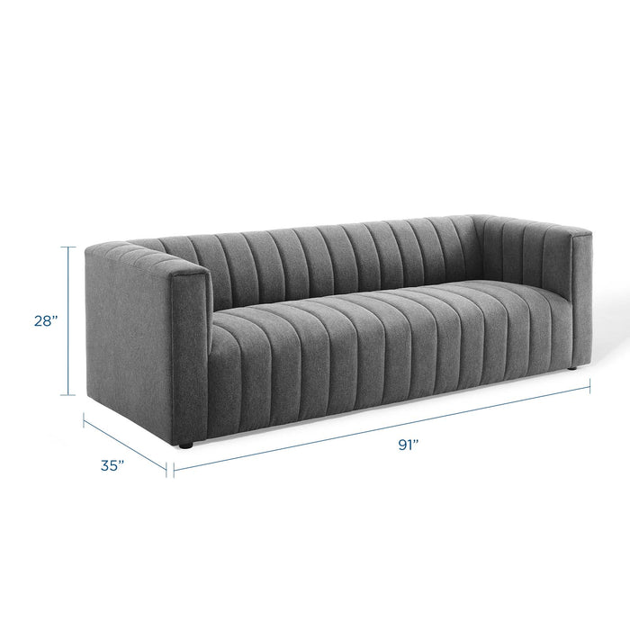 Modway Reflection Channel Tufted Upholstered Fabric Sofa