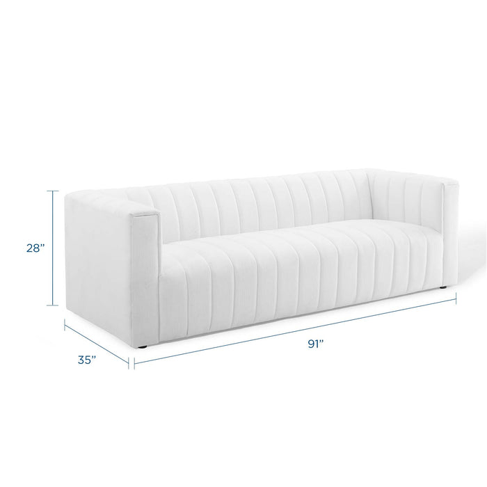 Modway Reflection Channel Tufted Upholstered Fabric Sofa