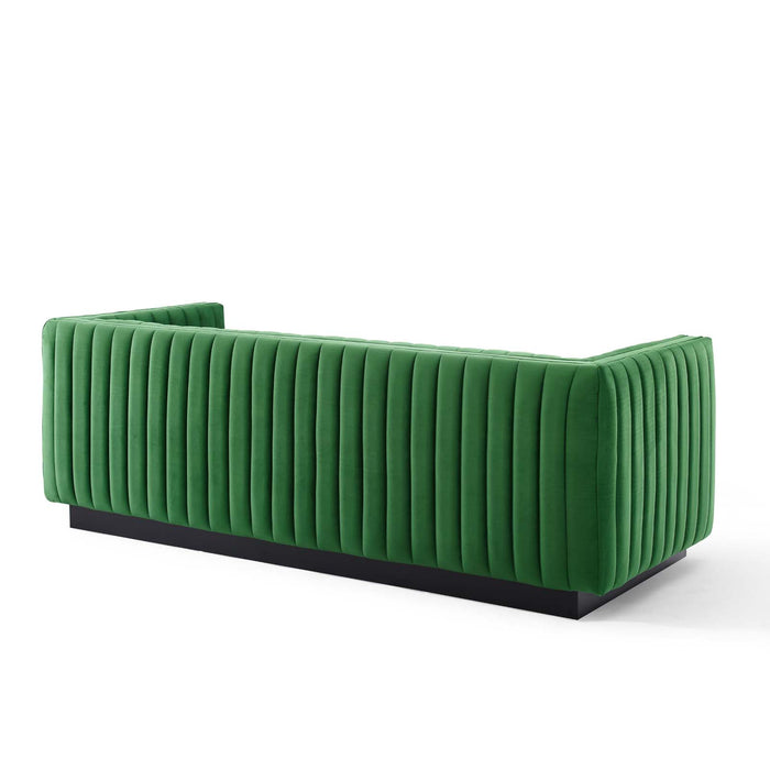 Modway Conjure Channel Tufted Velvet Modern Sofa