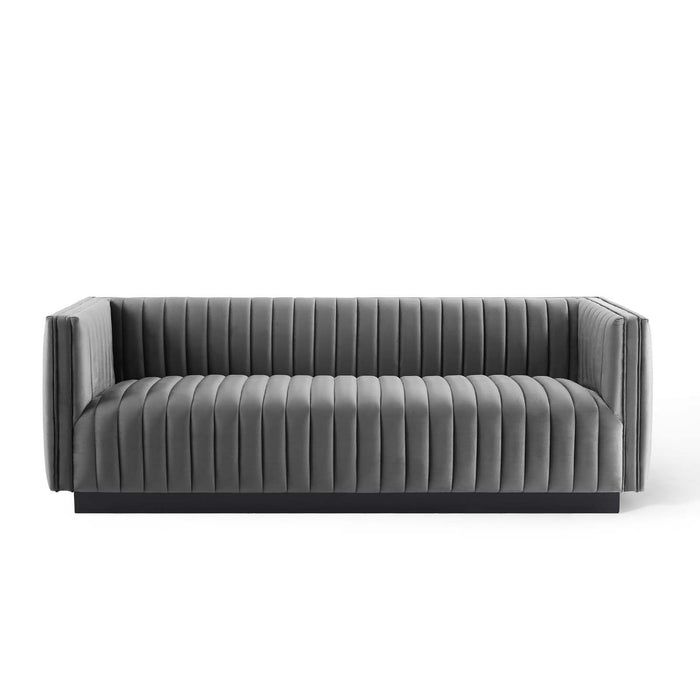 Modway Conjure Channel Tufted Velvet Modern Sofa