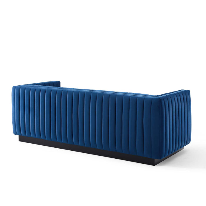 Modway Conjure Channel Tufted Velvet Modern Sofa