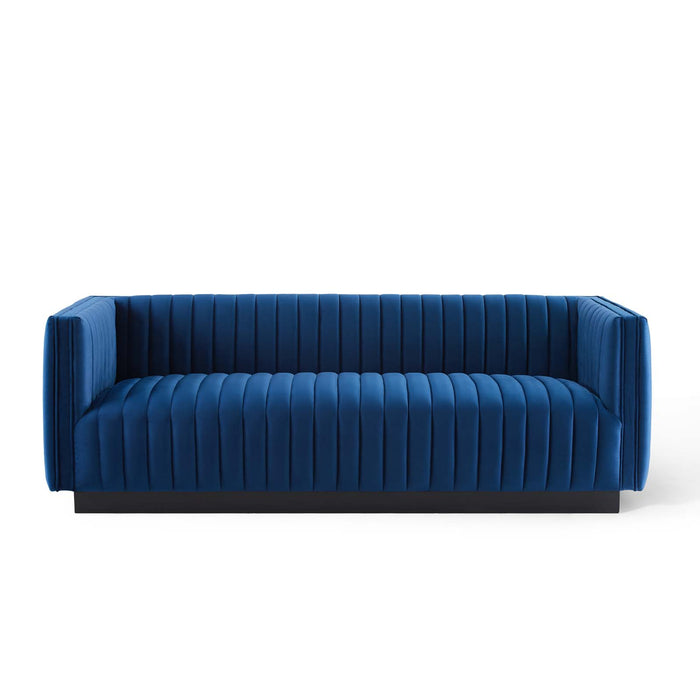 Modway Conjure Channel Tufted Velvet Modern Sofa