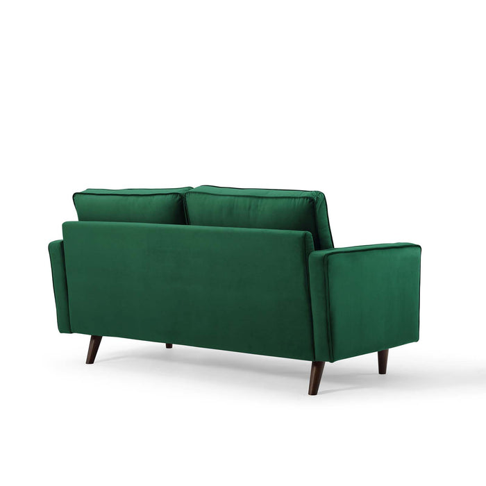 Modway Valour Mid-Century Modern Velvet Loveseat