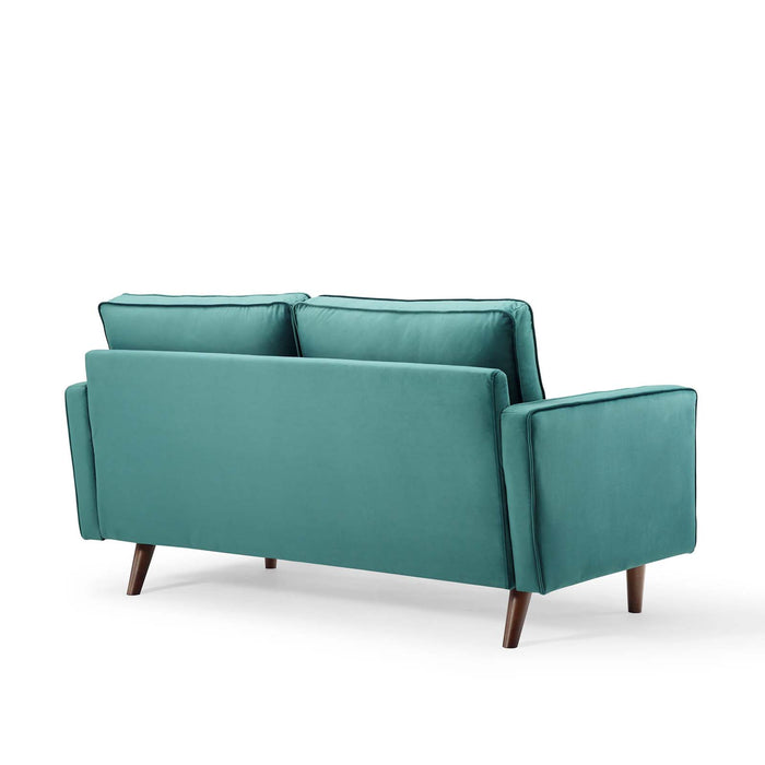 Modway Valour Mid-Century Modern Velvet Loveseat