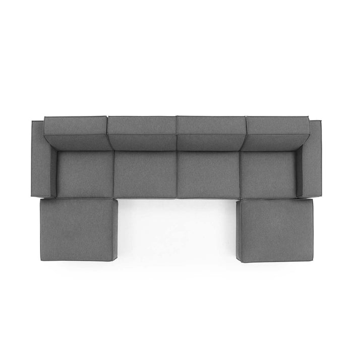 Modway Restore Modern 6-Piece Fabric Sectional Sofa