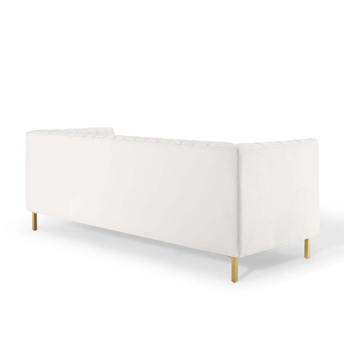 Modway Shift Channel Tufted Modern Velvet Sofa 