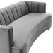 Modway Encompass Channel Tufted Velvet Curved Sofa 