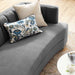 Modway Encompass Channel Tufted Velvet Curved Sofa 