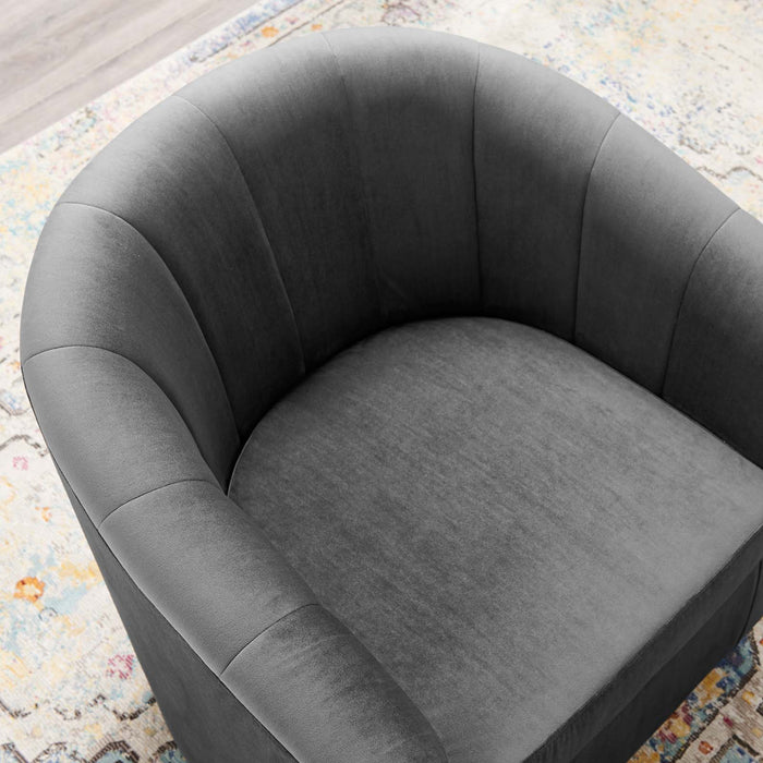 Modway Prospect Velvet Swivel Accent Armchair