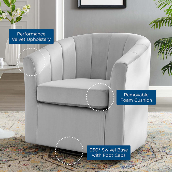 Modway Prospect Velvet Swivel Accent Armchair