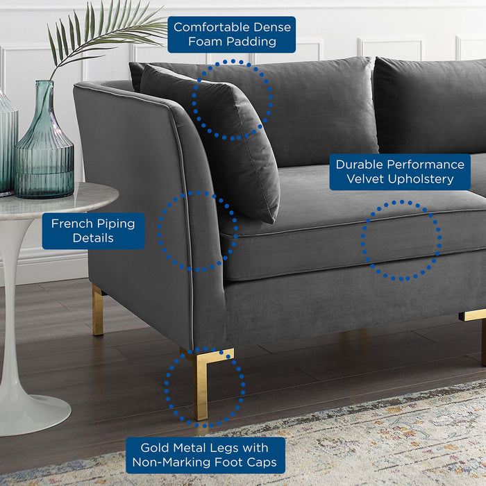 Modway  Ardent Performance Modern Velvet Loveseat