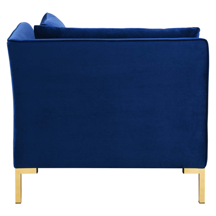 Modway Ardent Mid-Century Modern Velvet Sofa