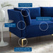 Modway Ardent Mid-Century Modern Velvet Sofa