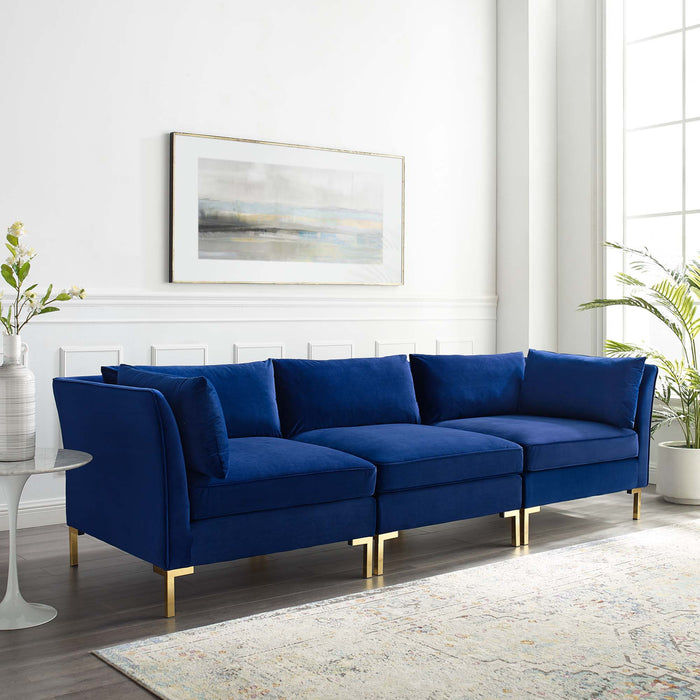 Modway Ardent Mid-Century Modern Velvet Sofa