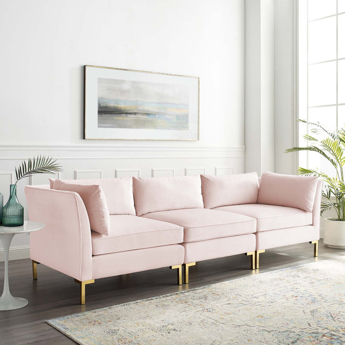 Modway Ardent Mid-Century Modern Velvet Sofa