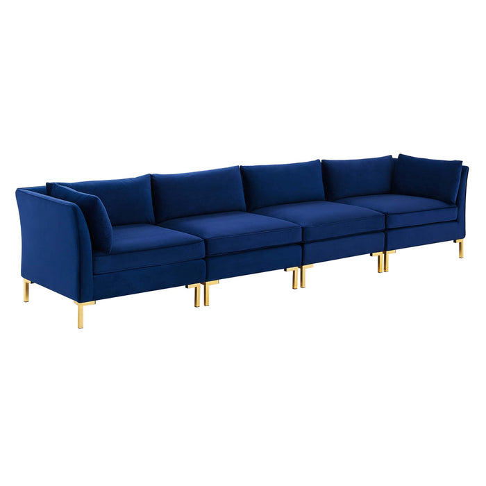 Modway Ardent 4-Seater Modern Velvet Sofa