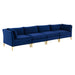 Modway Ardent 4-Seater Modern Velvet Sofa