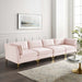 Modway Ardent 4-Seater Modern Velvet Sofa