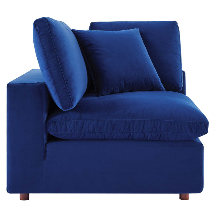 Modway Commix Down-Filled Overstuffed Modern Velvet Corner Chair