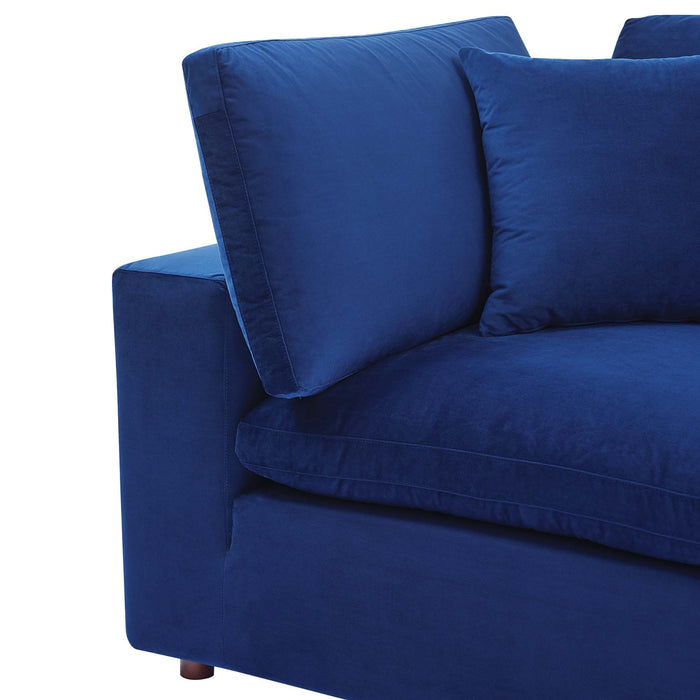 Modway Commix Down-Filled Overstuffed Modern Velvet Corner Chair