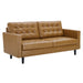 Modway Exalt Tufted Vegan Modern Leather Sofa 