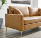 Modway Juliana Vegan Mid-Century Modern Leather Sofa 