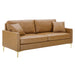 Modway Juliana Vegan Mid-Century Modern Leather Sofa 