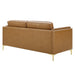 Modway Kaiya Vegan Mid-Century Modern Leather Sofa 