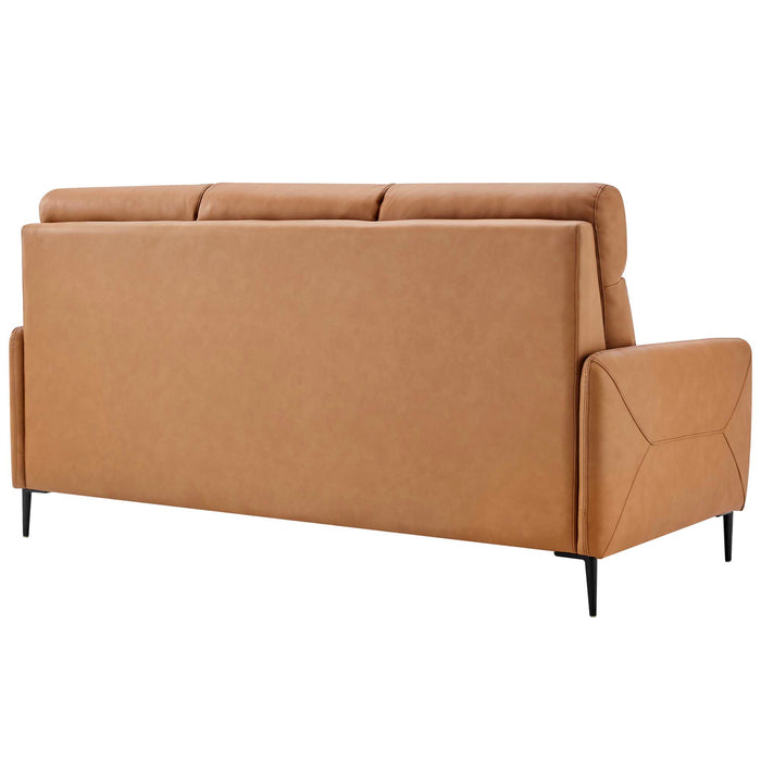 Modway Huxley Mid-Century Modern Leather Sofa