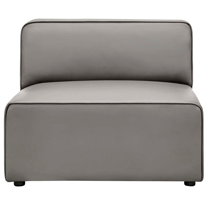 Modway Mingle Vegan Leather Armless Accent Chair