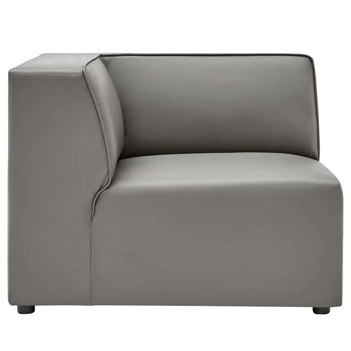 Modway Mingle Vegan Leather Corner Accent Chair 