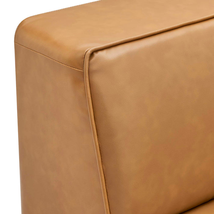 Modway Mingle Vegan Leather Corner Accent Chair 