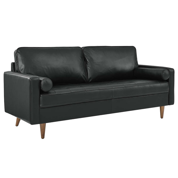 Modway Valour Mid-Century Modern Leather Sofa