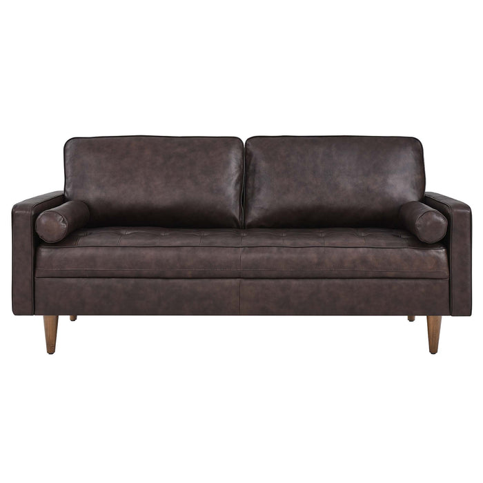 Modway Valour Mid-Century Modern Leather Sofa