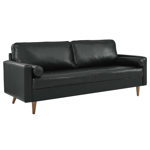 Modway Valour 81" Mid-Century Modern Leather Sofa