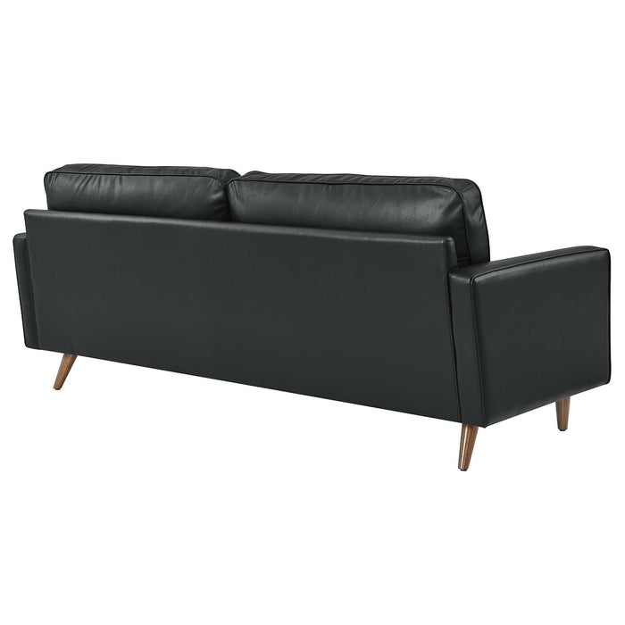 Modway Valour 81" Mid-Century Modern Leather Sofa