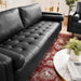 Modway Valour 81" Mid-Century Modern Leather Sofa