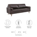 Modway Valour 81" Mid-Century Modern Leather Sofa