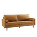 Modway Valour 81" Mid-Century Modern Leather Sofa